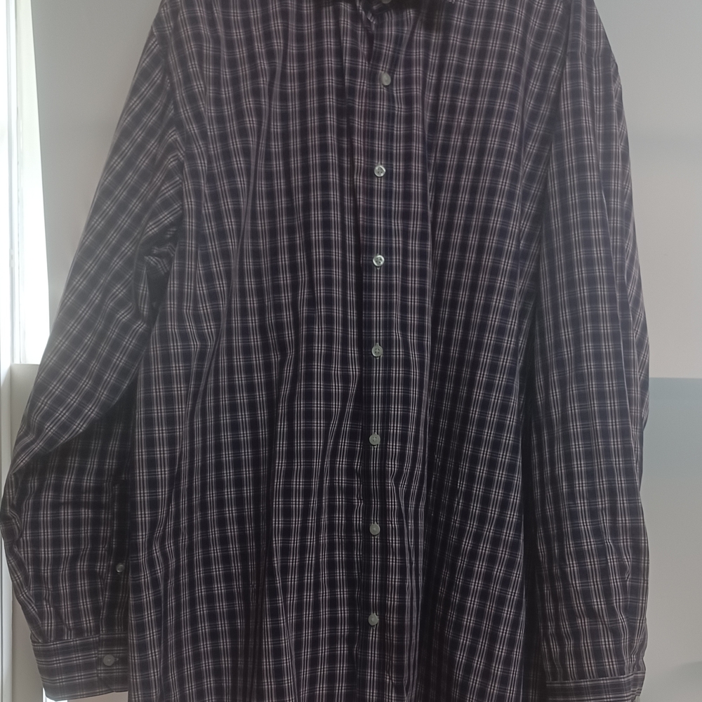 Men's Black and White Checkered Shirt